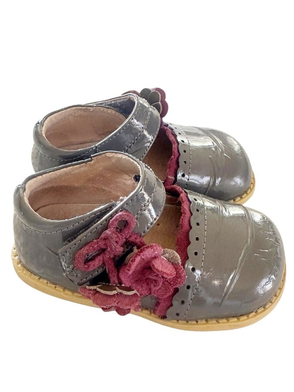 Livie & Luca Bluebell Mary Janes Grey Patent Leather Toddler Girls Size 5